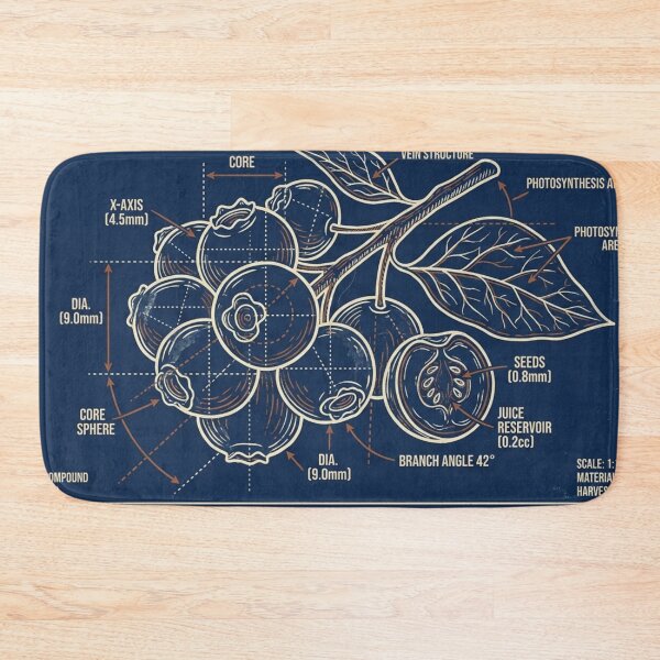 Item preview, Digital Blueprints – Blueberry Structural Schematic Art designed and sold by InnerwayStudio.