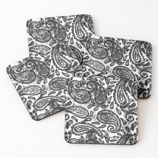 Item preview, Hand-Drawn Ornate Monochrome Paisley Pattern designed and sold by cirgitstudio.