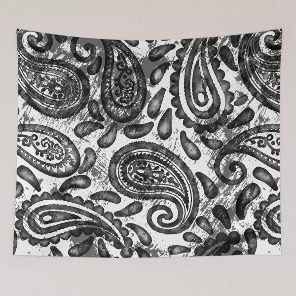 Item preview, Hand-Drawn Ornate Monochrome Paisley Pattern designed and sold by cirgitstudio.