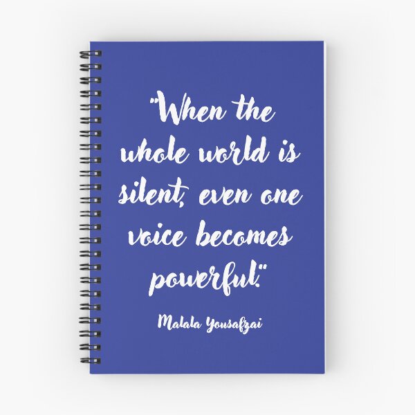 Item preview, When the whole world . . . Malala Yousafzai Quotation designed and sold by CharlottePlaceArt.