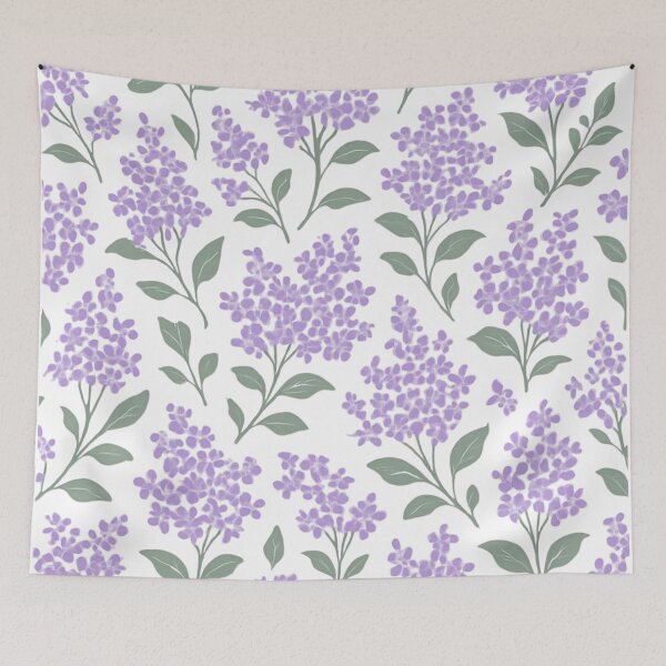 Item preview,  Purple lilac flowers pattern designed and sold by uunaa.
