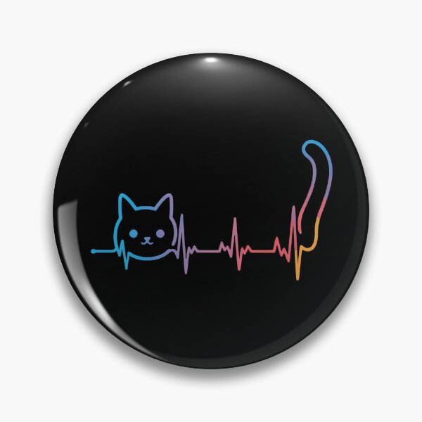 Item preview, Cat Heartbeat EKG Rhythm Line T-Shirt designed and sold by OlyvieArt.