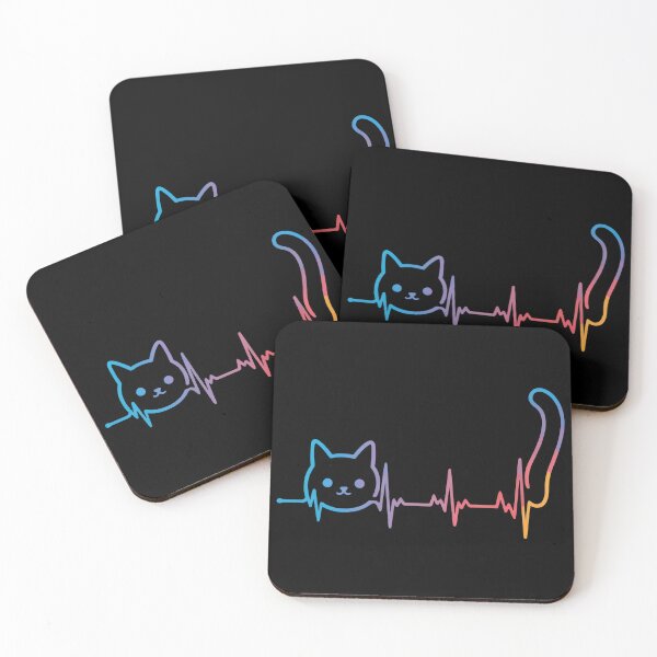 Item preview, Cat Heartbeat EKG Rhythm Line T-Shirt designed and sold by OlyvieArt.