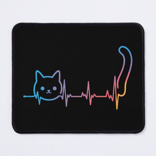 Item preview, Cat Heartbeat EKG Rhythm Line T-Shirt designed and sold by OlyvieArt.