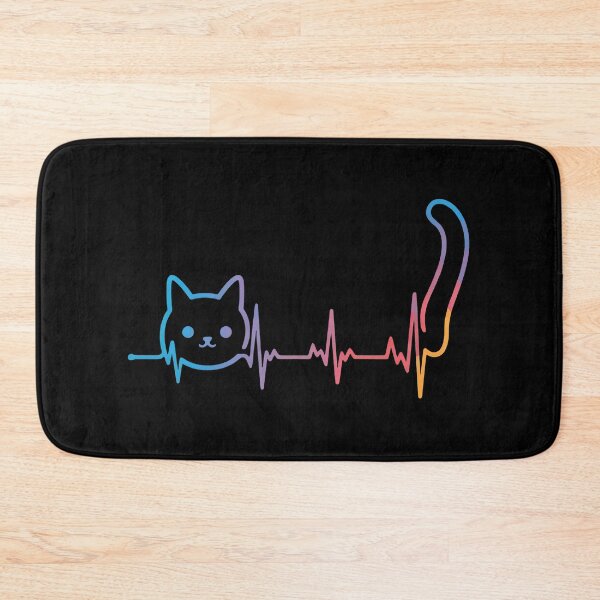 Item preview, Cat Heartbeat EKG Rhythm Line T-Shirt designed and sold by OlyvieArt.