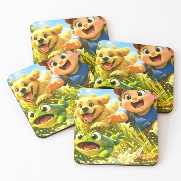 Item preview, The boy and his dog were sneaking around chasing frogs. designed and sold by Whose-sweat.