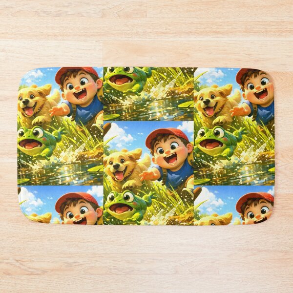 Item preview, The boy and his dog were sneaking around chasing frogs. designed and sold by Whose-sweat.