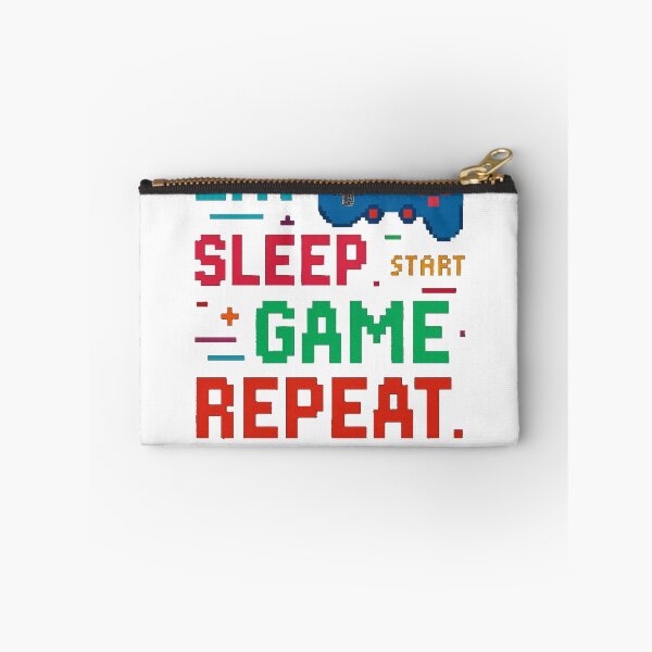 Item preview, Eat Sleep Game Repeat Retro Pixel Art Gaming Design designed and sold by SajolCanva.