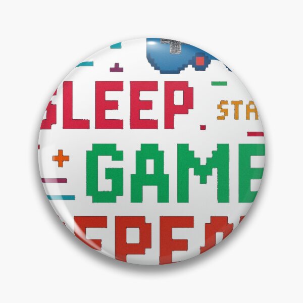 Item preview, Eat Sleep Game Repeat Retro Pixel Art Gaming Design designed and sold by SajolCanva.