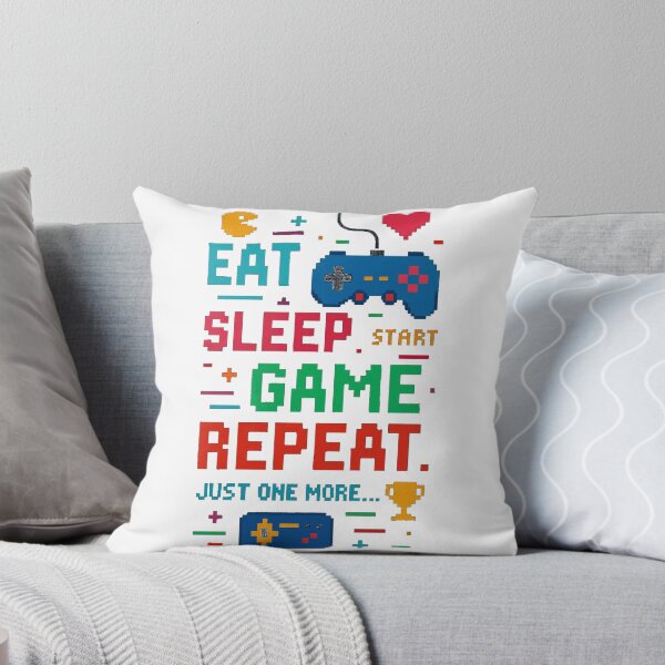 Item preview, Eat Sleep Game Repeat Retro Pixel Art Gaming Design designed and sold by SajolCanva.