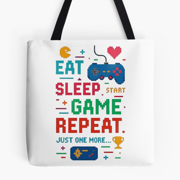 Item preview, Eat Sleep Game Repeat Retro Pixel Art Gaming Design designed and sold by SajolCanva.
