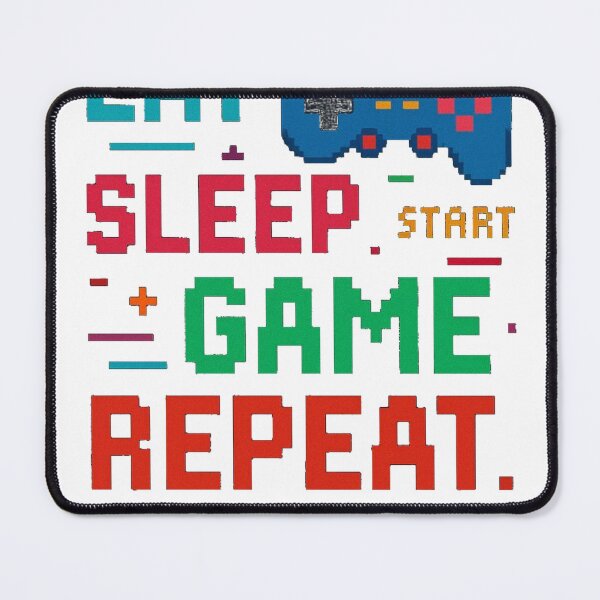 Item preview, Eat Sleep Game Repeat Retro Pixel Art Gaming Design designed and sold by SajolCanva.