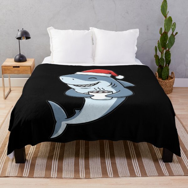 Item preview, Festive Santa Shark Drinking Hot Cocoa designed and sold by k3rstman1.