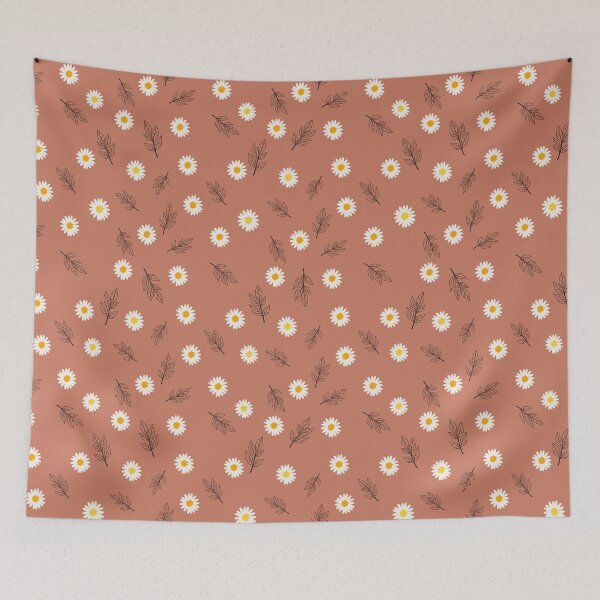 Item preview, Terracotta Daisy Wildflower Pattern designed and sold by PetiteEthos.