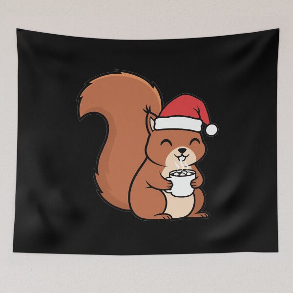 Item preview, Cute Christmas Squirrel Hot Cocoa Santa Hat designed and sold by k3rstman1.