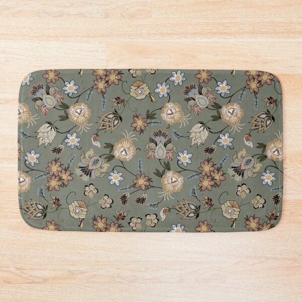 Item preview, Vintage Sage Green Chintz Floral Pattern designed and sold by cirgitstudio.