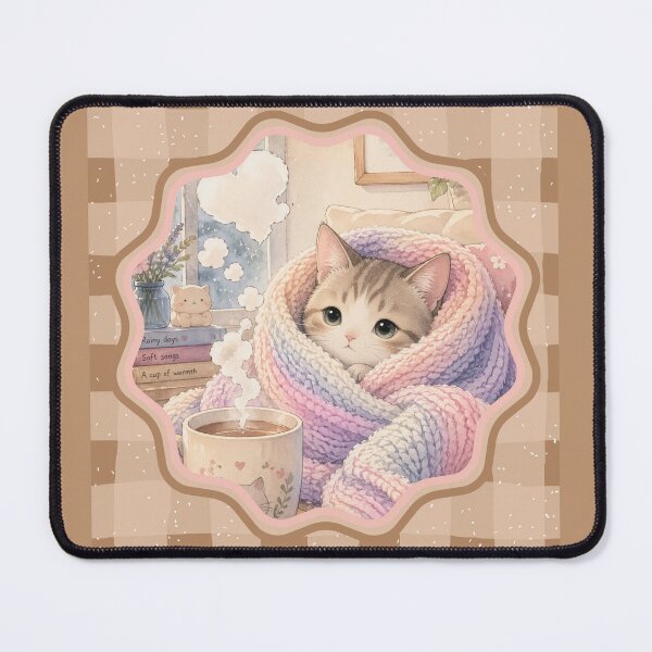 Item preview, Copy of Cute cat cozy checkered designed and sold by Tatiana Ribeiro.