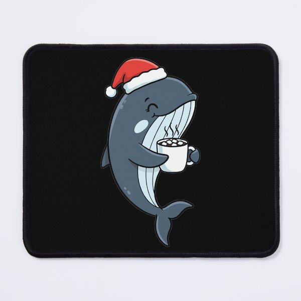 Item preview, Kawaii Christmas Whale Santa Hat Hot Cocoa designed and sold by k3rstman1.