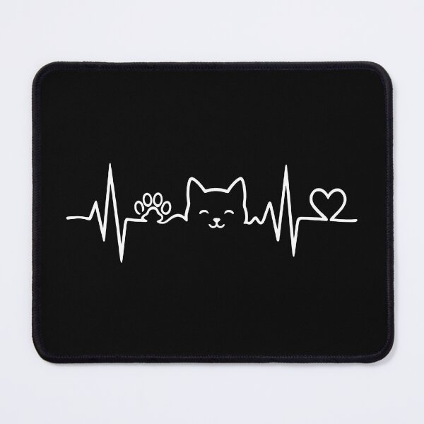 Item preview, Cat Heartbeat Line Art EKG Paw Love T-Shirt designed and sold by OlyvieArt.