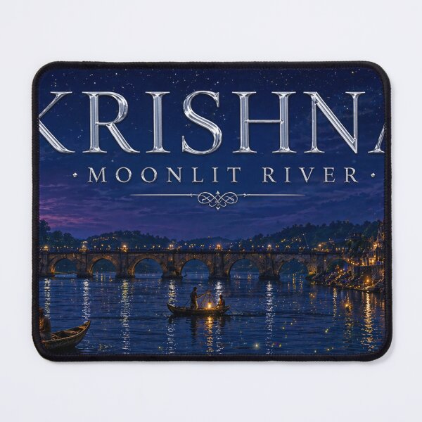 Item preview, Krishna Moonlit River Night Scenic India Mug designed and sold by OsmosisShop.