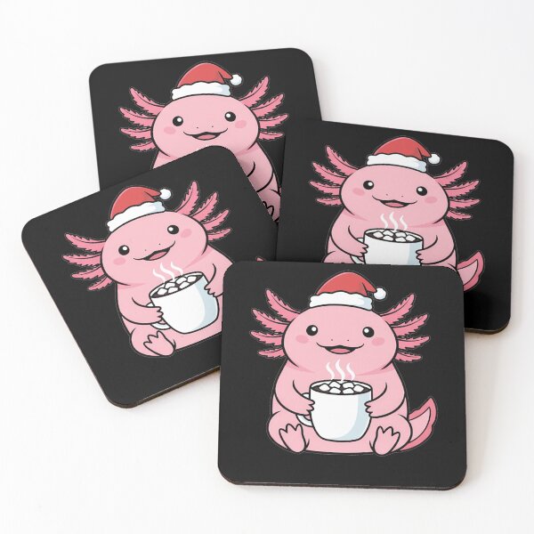 Item preview, Kawaii Christmas Axolotl with Hot Cocoa designed and sold by k3rstman1.