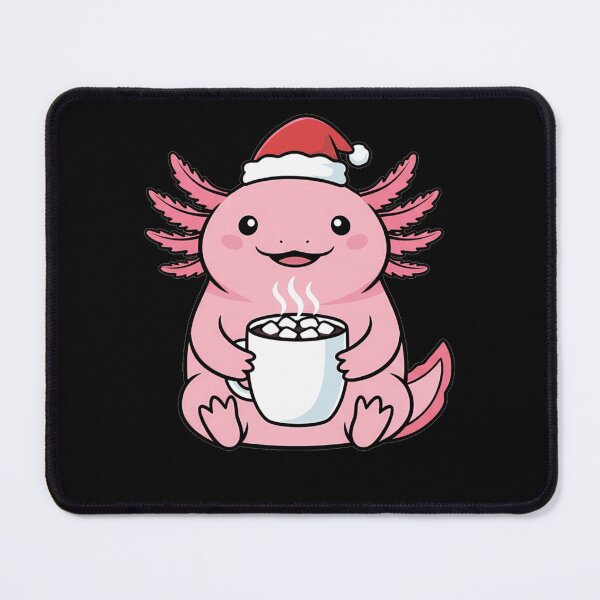 Item preview, Kawaii Christmas Axolotl with Hot Cocoa designed and sold by k3rstman1.