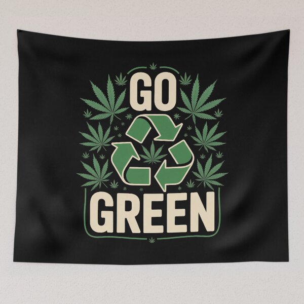 Item preview, Go Green Funny Weed Phrase 420 Stoner Joke designed and sold by Say It With Ink.