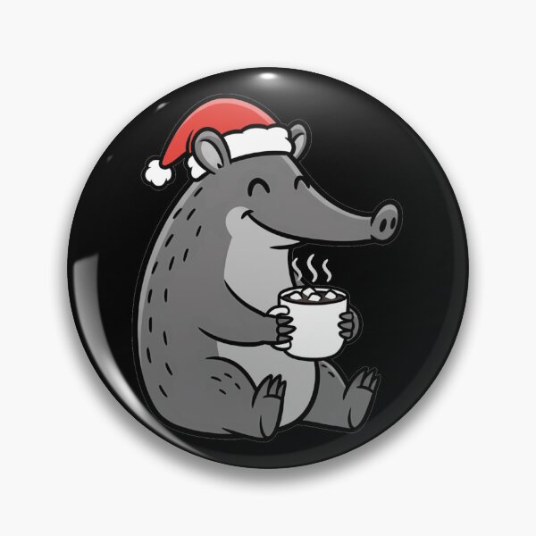 Item preview, Cute Christmas Anteater Santa Hat Hot Cocoa designed and sold by k3rstman1.