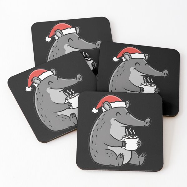 Item preview, Cute Christmas Anteater Santa Hat Hot Cocoa designed and sold by k3rstman1.