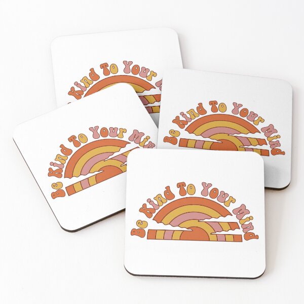 Item preview, Retro 70s Mental Health Quote - Be Kind To Your Mind Vintage Sunset designed and sold by MirAgency.