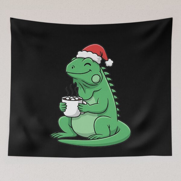 Item preview, Cute Christmas Iguana with Hot Cocoa designed and sold by k3rstman1.