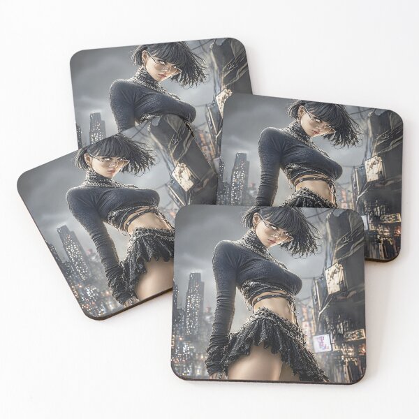 Item preview, Cyberpunk Street Muse – Dark Futuristic Fashion Portrait designed and sold by Huskyyy Designs.