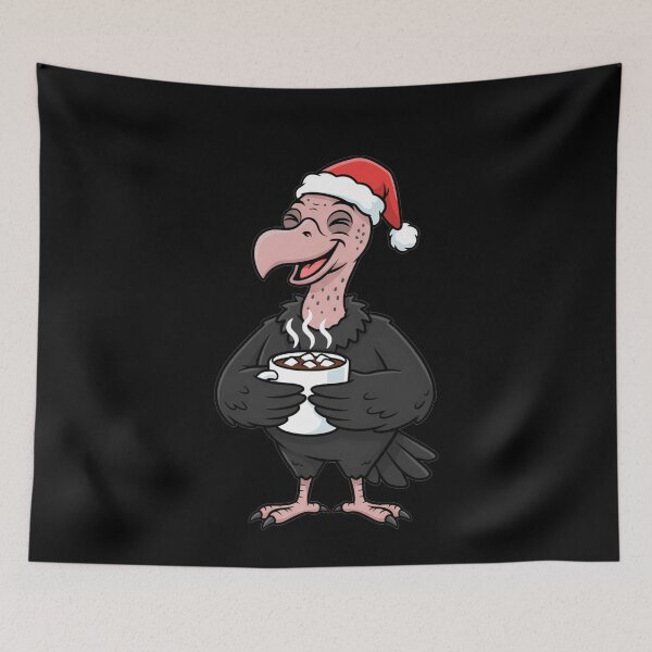 Item preview, Christmas Vulture Wearing Santa Hat With Hot Cocoa designed and sold by k3rstman1.