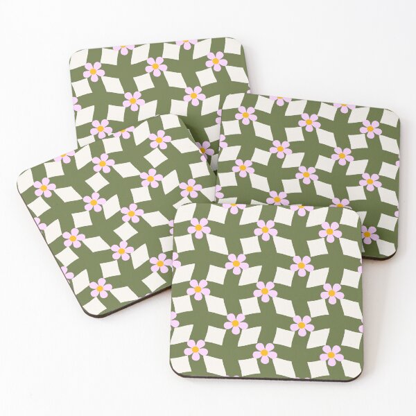 Item preview, Olive Green Wavy Floral Pattern Design designed and sold by PetiteEthos.