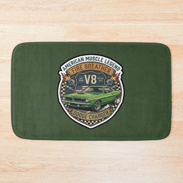 Item preview, Vintage Muscle Car Green Fire Breather Sticker designed and sold by K-Vibe Design Studio.