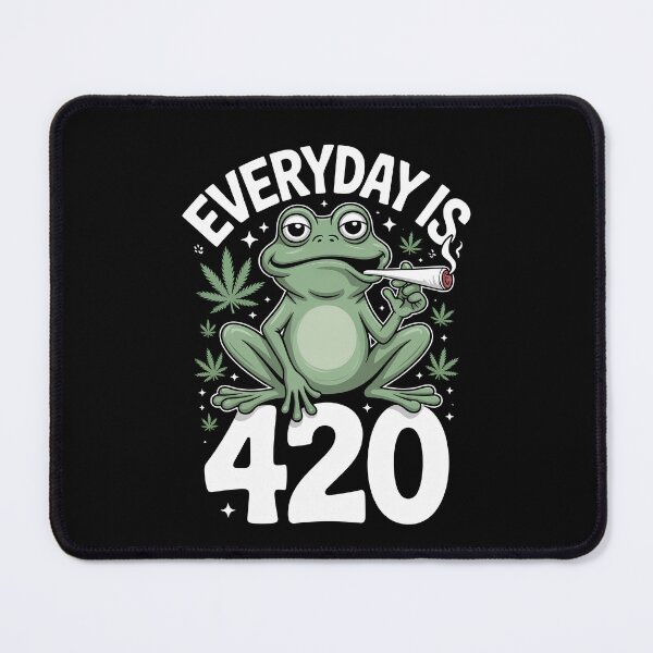 Item preview, Stoner Frog Weed Humor Cartoon designed and sold by Say It With Ink.