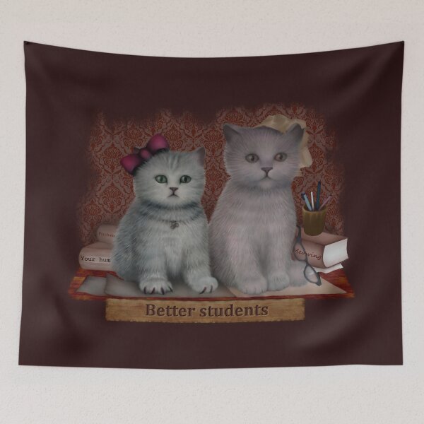 Item preview, Cute cats are studying designed and sold by vespertine4u.