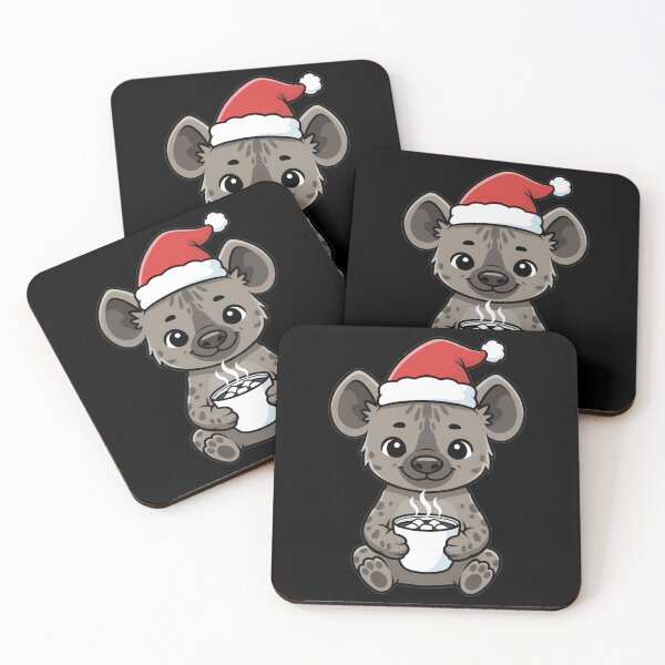 Item preview, Cute Kawaii Christmas Hyena with Hot Cocoa designed and sold by k3rstman1.