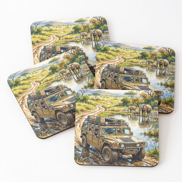 Item preview, Rugged expedition car exploring the wild savanna designed and sold by RevUpDesign.