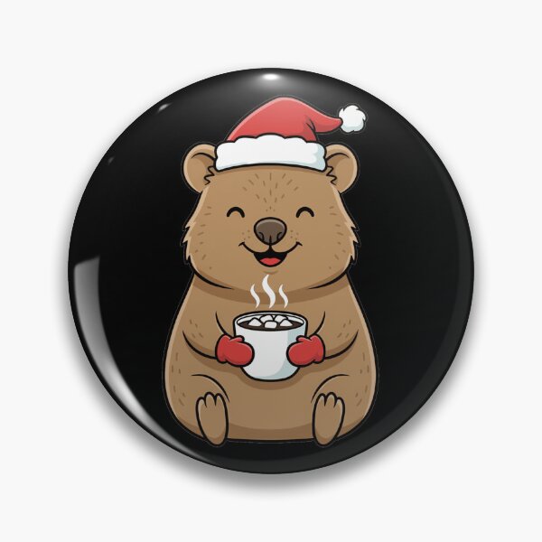Item preview, Cute Christmas Quokka with Hot Cocoa designed and sold by k3rstman1.