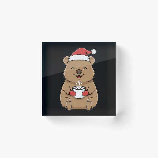 Item preview, Cute Christmas Quokka with Hot Cocoa designed and sold by k3rstman1.