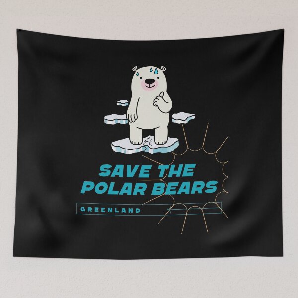 Item preview, Save The Polar Bears Greenland Arctic Travel Destinations Global Warming designed and sold by GraTEEtude.