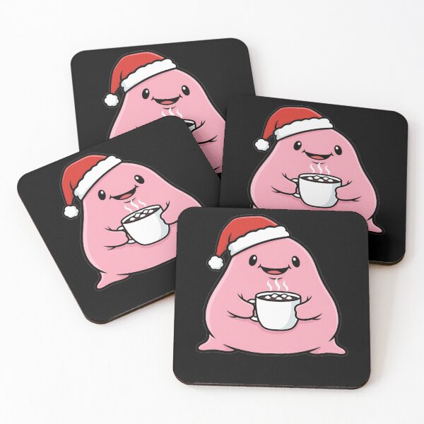 Item preview, Cute Pink Christmas Blob With Hot Chocolate designed and sold by k3rstman1.