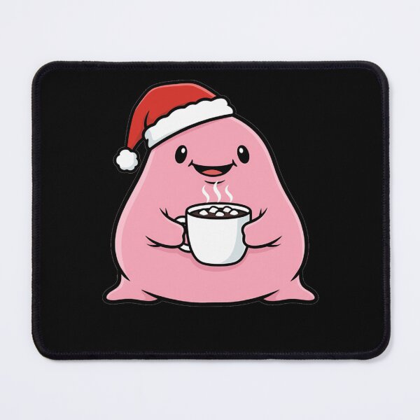 Item preview, Cute Pink Christmas Blob With Hot Chocolate designed and sold by k3rstman1.