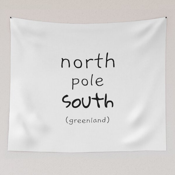 Item preview, North Pole South Greenland Arctic Travel Destinations Nuuk Wilderness Typography designed and sold by GraTEEtude.
