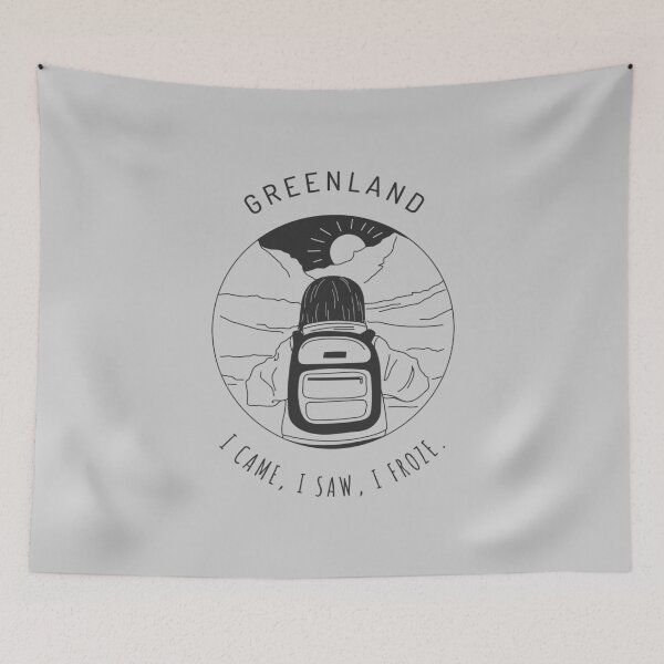 Item preview, I came, I saw, I Froze Greenland Arctic Travel Destinations Nuuk Wilderness Compass designed and sold by GraTEEtude.