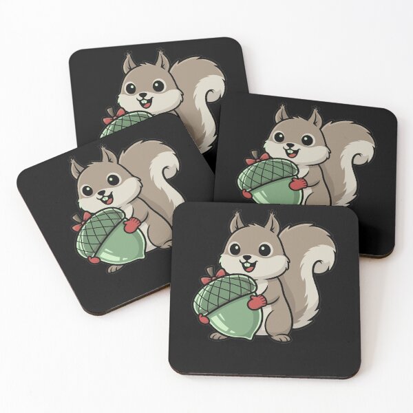 Item preview, Cute Cartoon Squirrel Holding Giant Green Acorn designed and sold by k3rstman1.