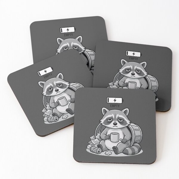 Item preview, Running on Trash & Regret Raccoon Shirt – Funny Tired Trash Panda Meme designed and sold by ZyxDes.