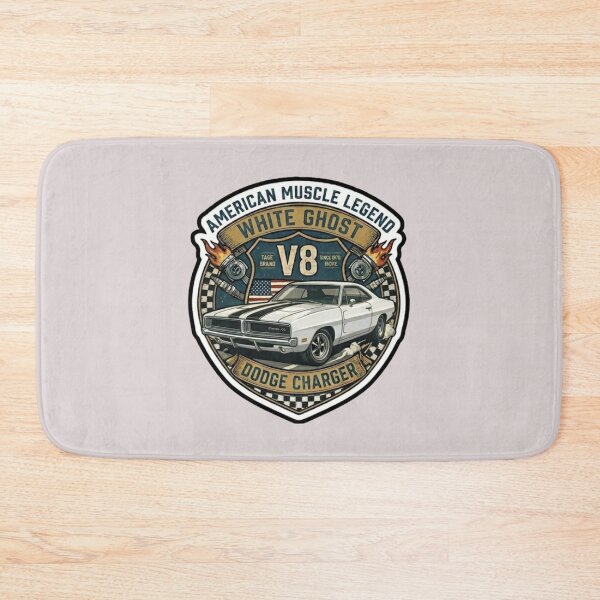 Item preview, Retro Muscle Car White Ghost Edition Sticker designed and sold by K-Vibe Design Studio.