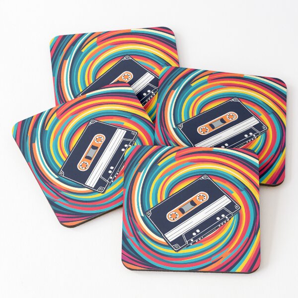 Item preview, Retro Neon Groove: 80s Cassette Tape designed and sold by Prism Palette Studio.